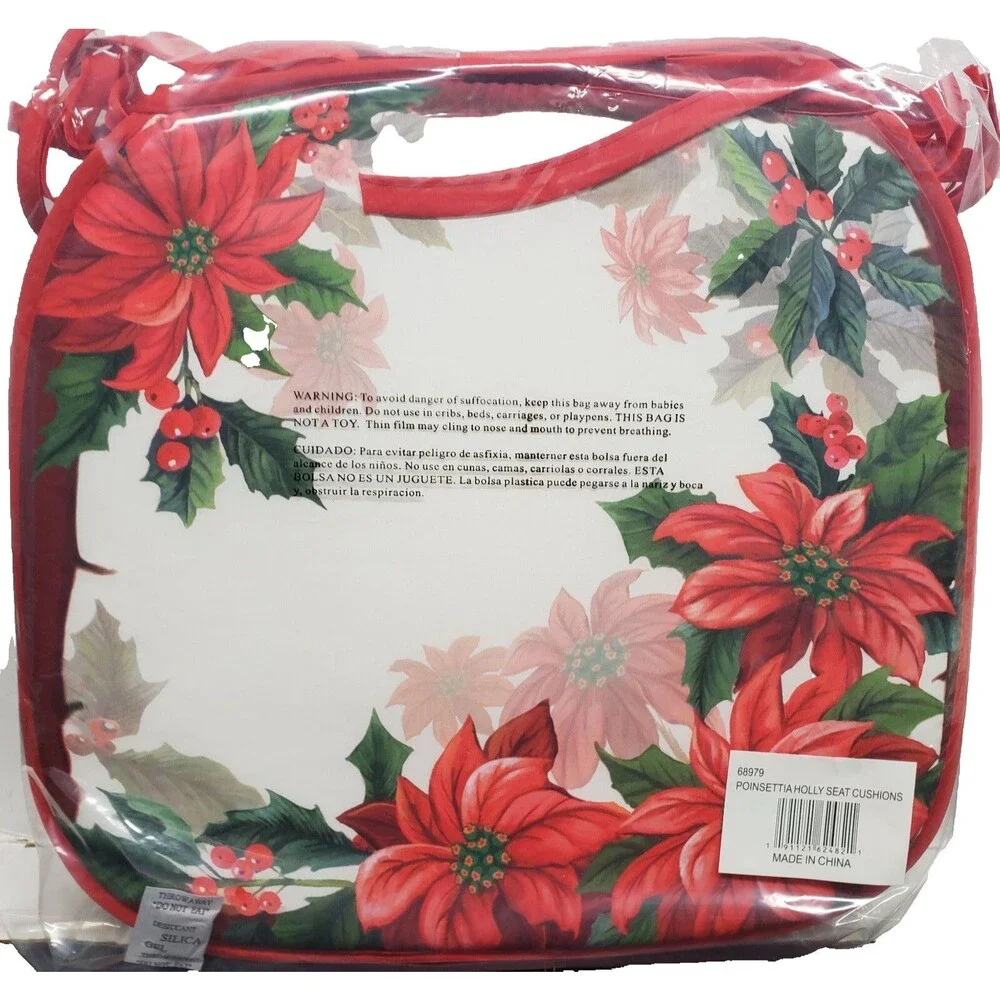 Set of 4 Same Cushion Chair Pads w/ties,15